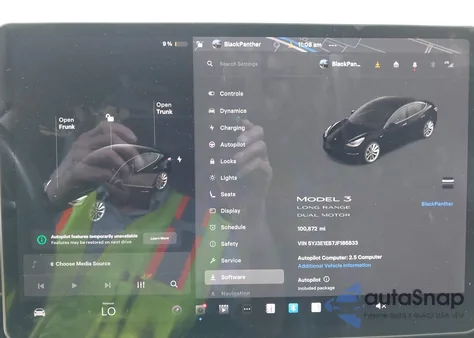 2018 Tesla Model 3 Long Range/Performance z USA, uszkodzony, nr VIN 5YJ3E1EB7JF186833